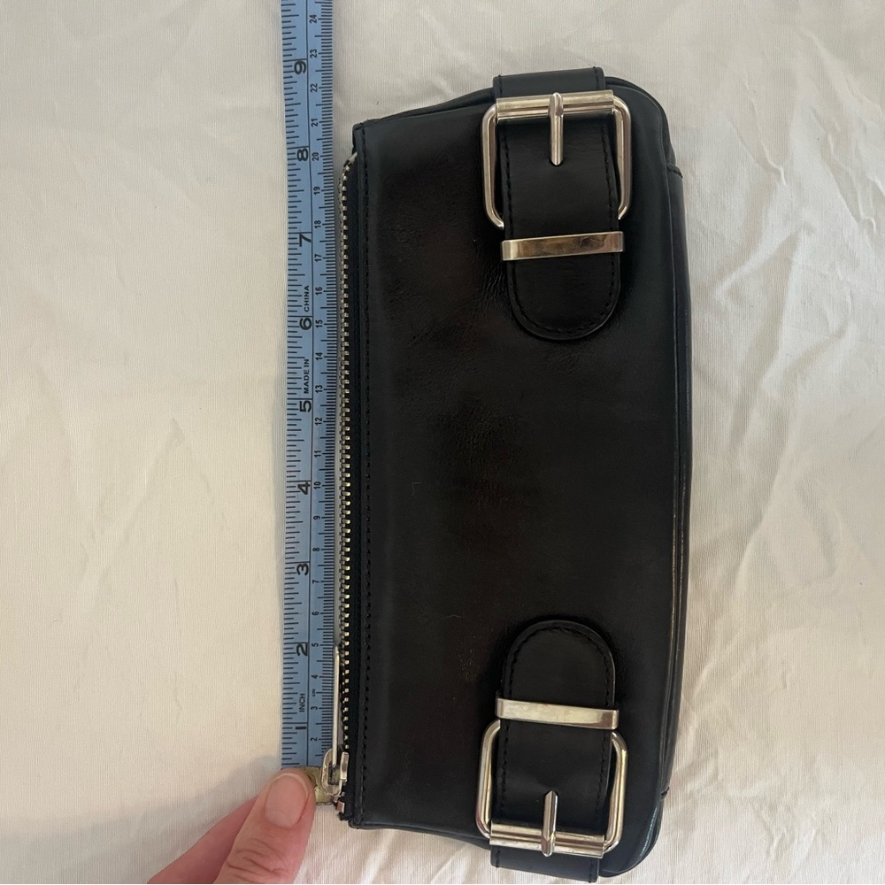 Banana Republic Black Leather Clutch Purse - Picture 4 of 8